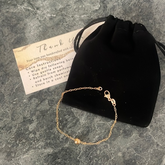 14k Gold Filled Bracelet with Ball - Picture 2 of 3